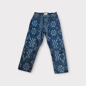 BDG Checked Bow Fit Mom Jeans
